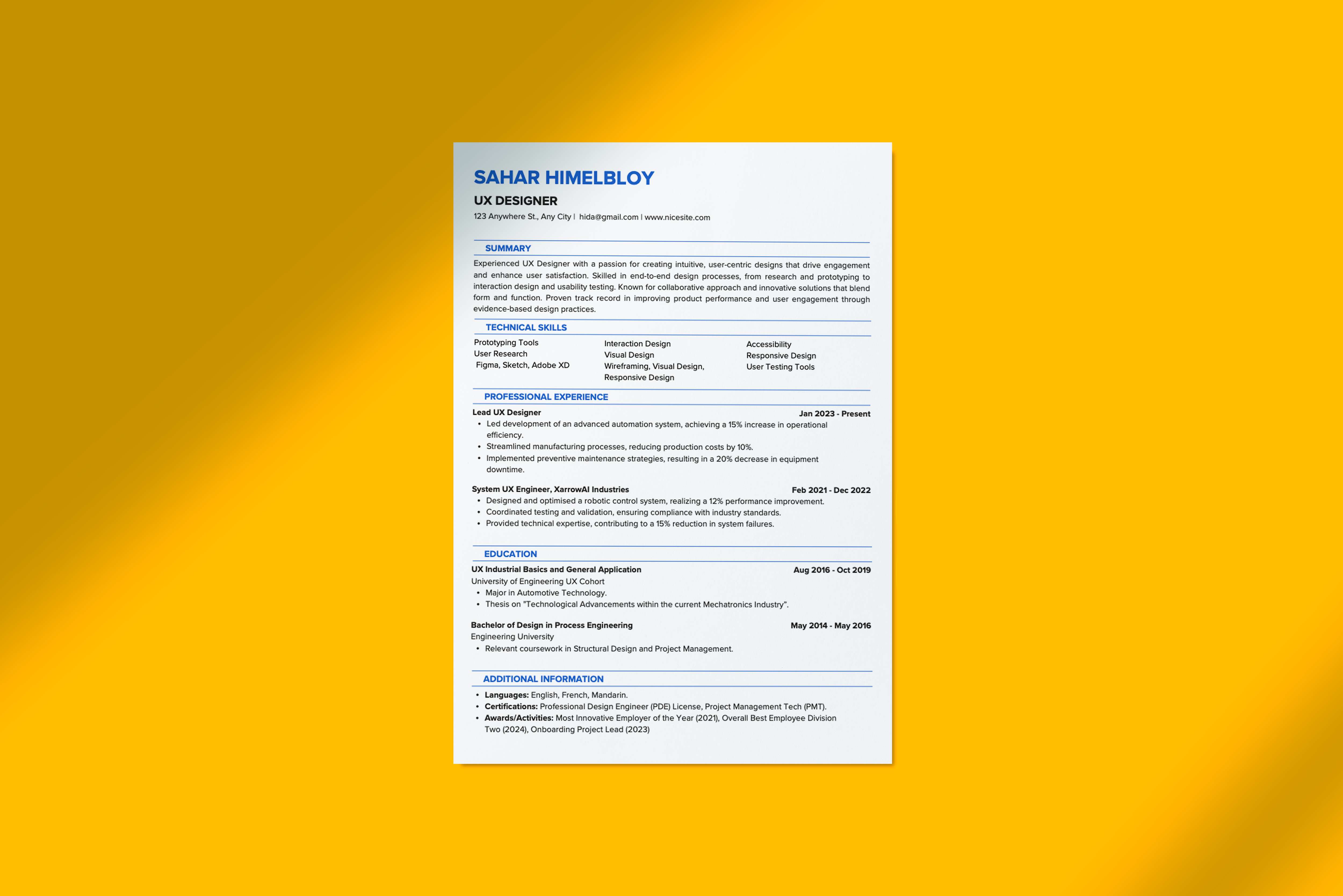 CV Template 4